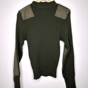 Military Issue wool pullover with reimforced shoulders and elbows 36